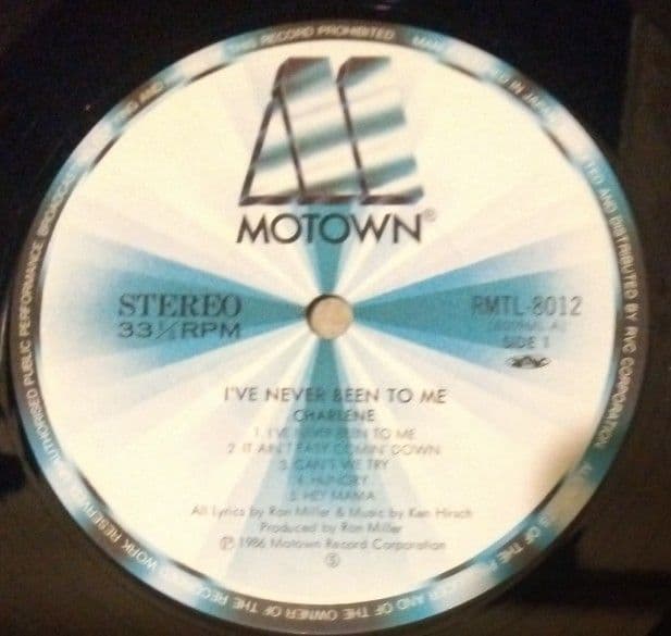 Charlene I've Never Been To Me Vinyl LP Japan Obi 1986 Motown Pop