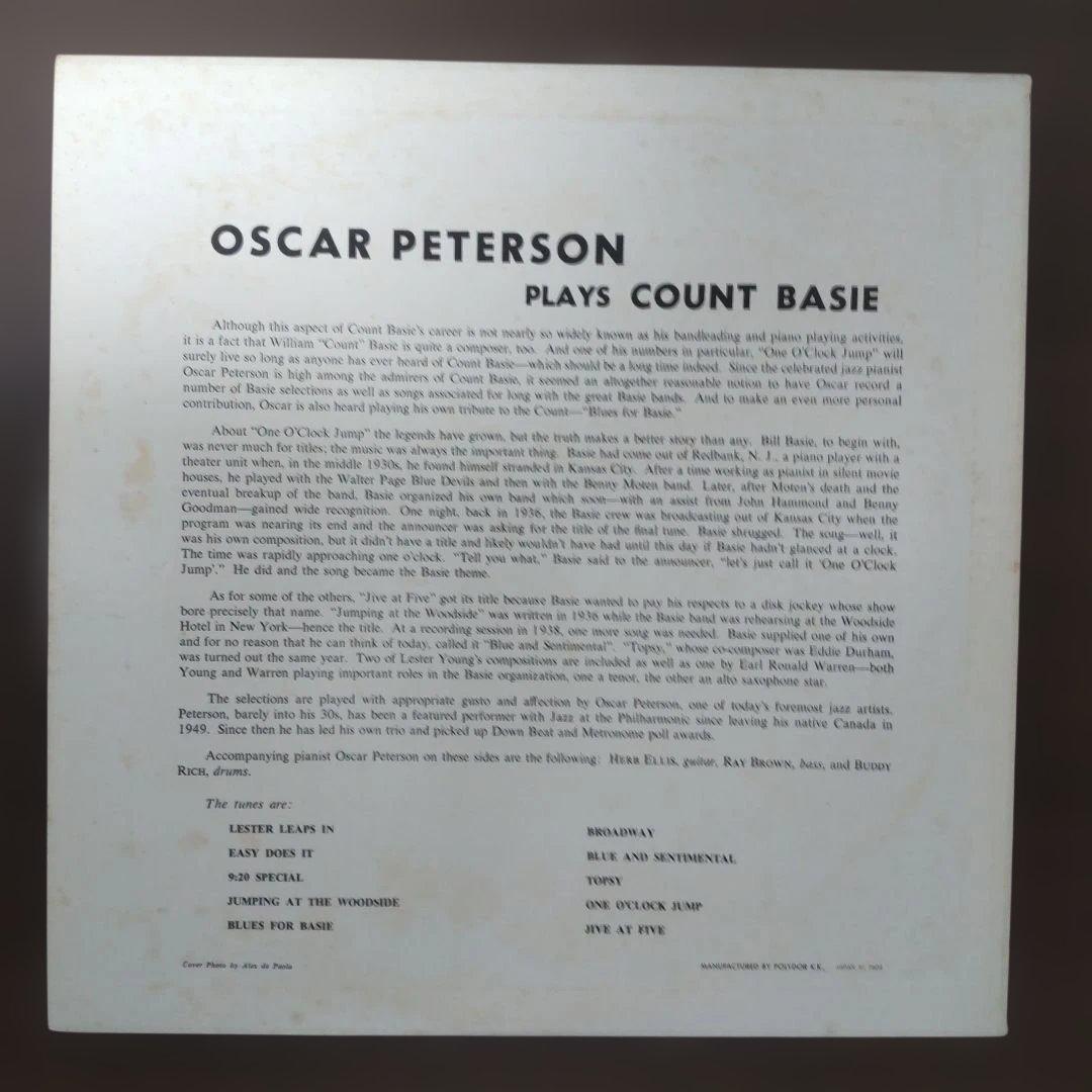 Oscar Peterson - Plays Count Basie LP Japan Jazz Vinyl Verve MV 2569