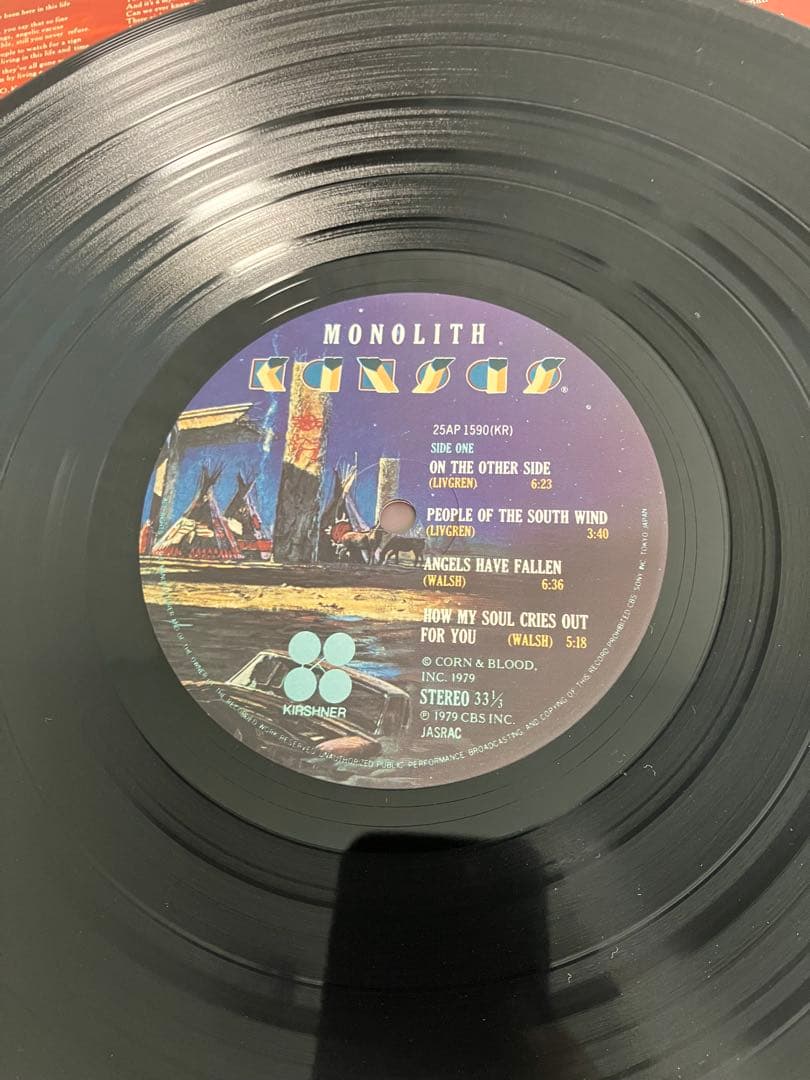 KANSAS Monolith 1979 Japan LP Vinyl Record 25AP 1590 w/ Obi & Insert