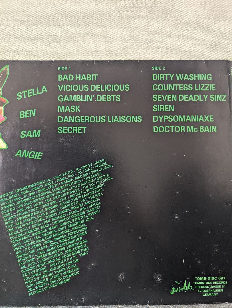 Dypsomaniaxe - One Too Many - Rare Green Marble Vinyl LP Psychobilly