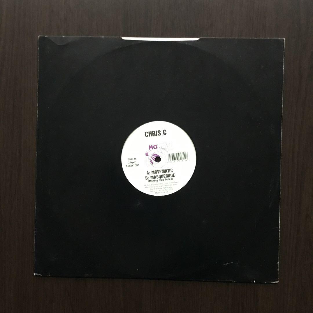 CHRIS C - Movematic / Masquerade 12-inch Vinyl Single Mohawk Records AMOK 004