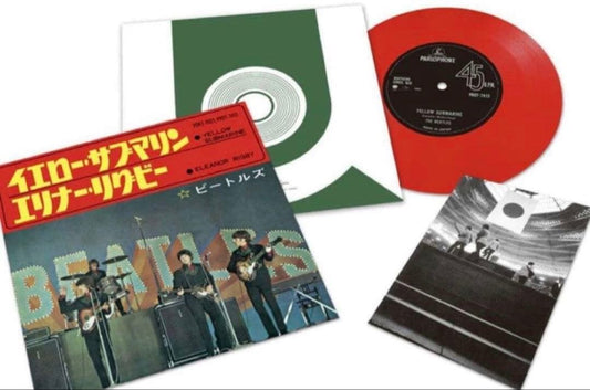 The Beatles Yellow Submarine Red Vinyl 7" Japan Limited Edition Record 60th Anni