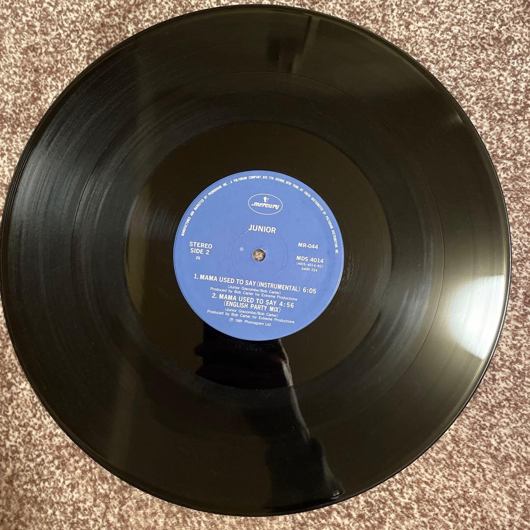 Junior - Mama Used to Say 12" Single Japan Mercury Soul Funk Rare Pressing