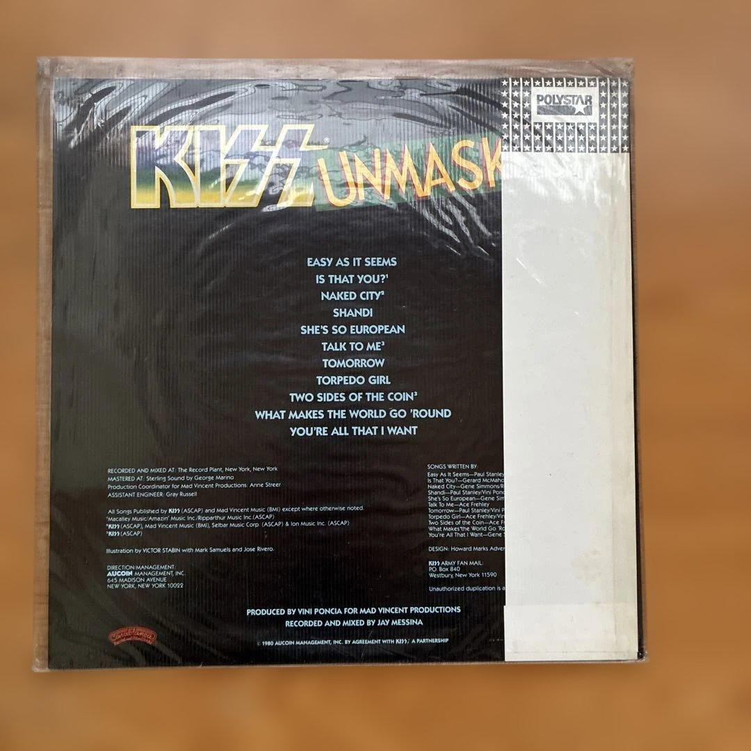 KISS Unmasked Japan Vinyl LP 1980 25S-3 Polystar Obi Insert Hard Rock