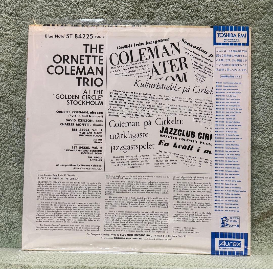 Ornette Coleman - At The Golden Circle Vol. 2 LP Japan Blue Note BNJ-71046 OBI