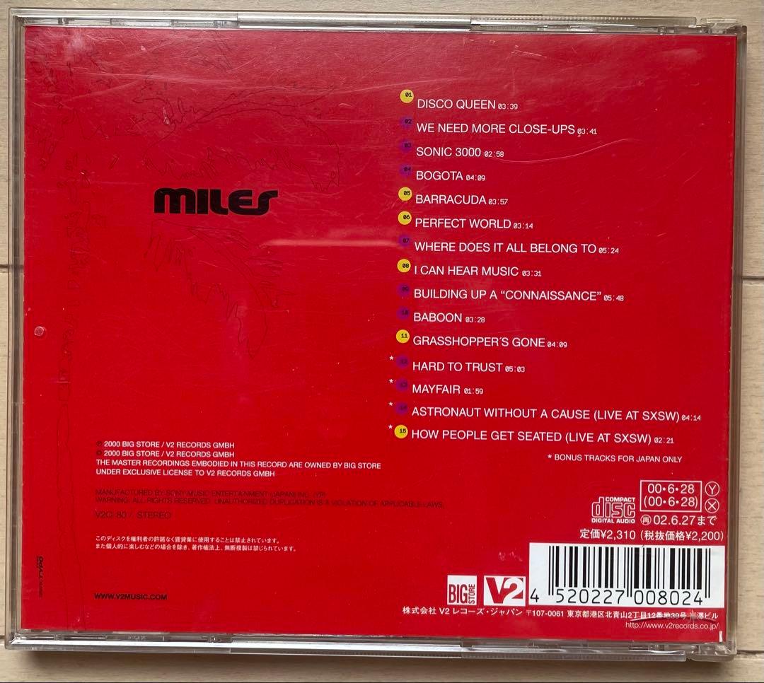 Miles Self-Titled CD 2000 Japan Press with Bonus Tracks V2 Records V2CI 80