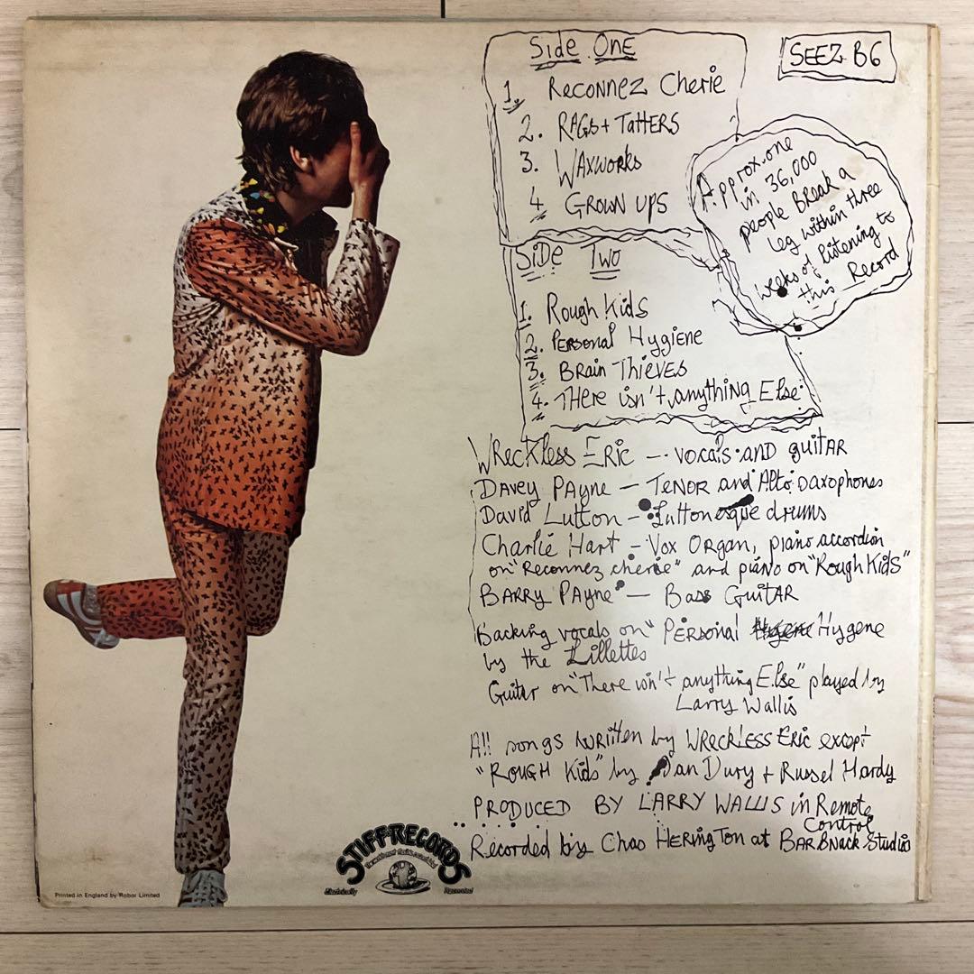 Wreckless Eric Self-Titled LP UK Original Stiff Records SEEZ 6 Vinyl Record