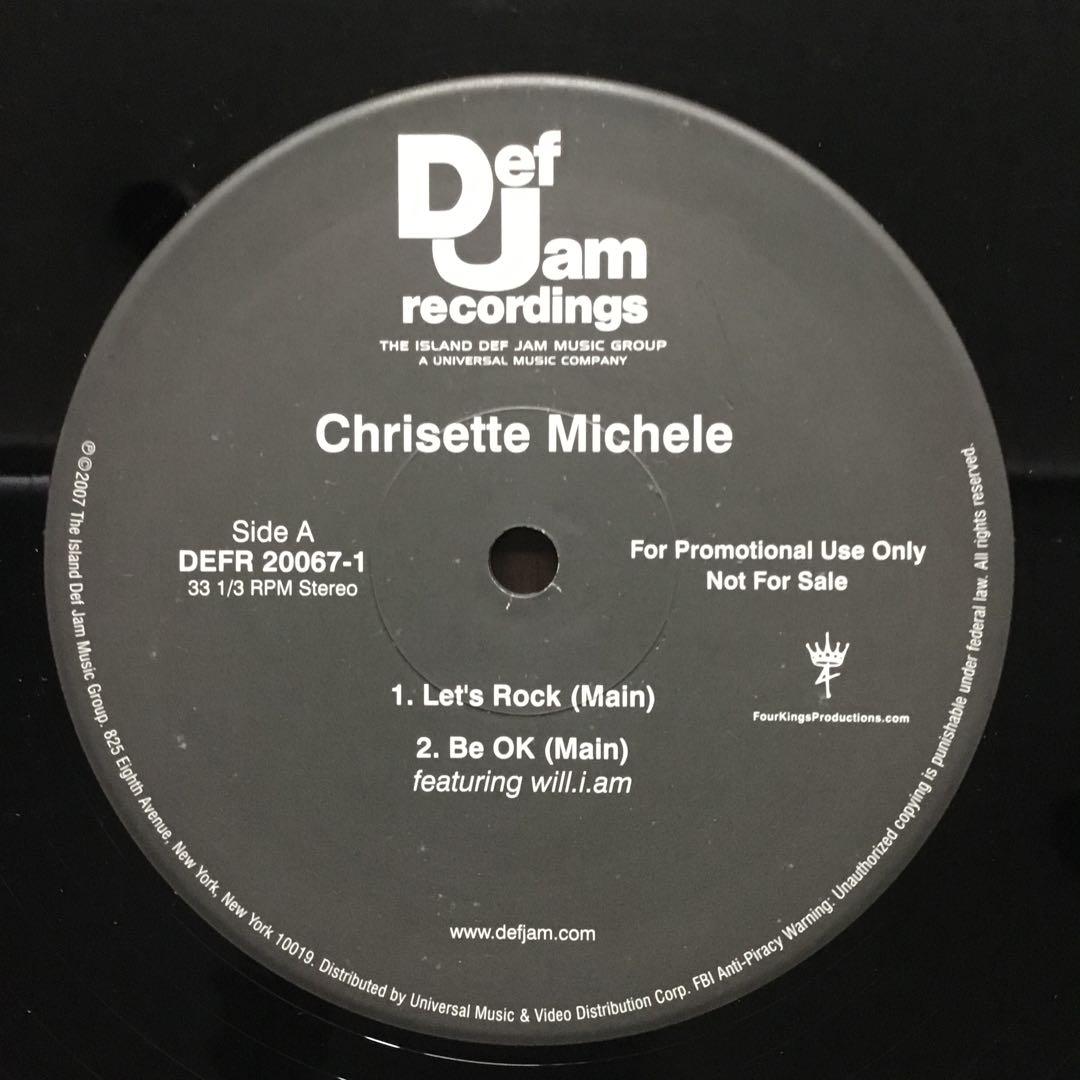 Chrisette Michele Let's Rock 12" Vinyl Promotional Def Jam Records 2007 US