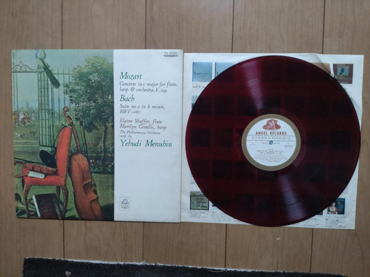 Yehudi Menuhin / Mozart Bach LP Rare Red Vinyl Angel Records Japan Classical