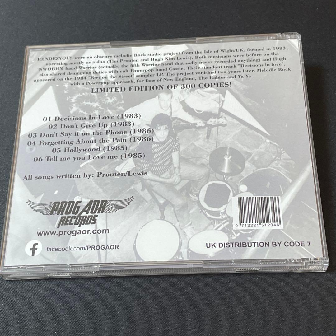 RENDEZVOUS - Archives 1983-86 CD - Limited Edition 300 Copies - UK Melodic Rock