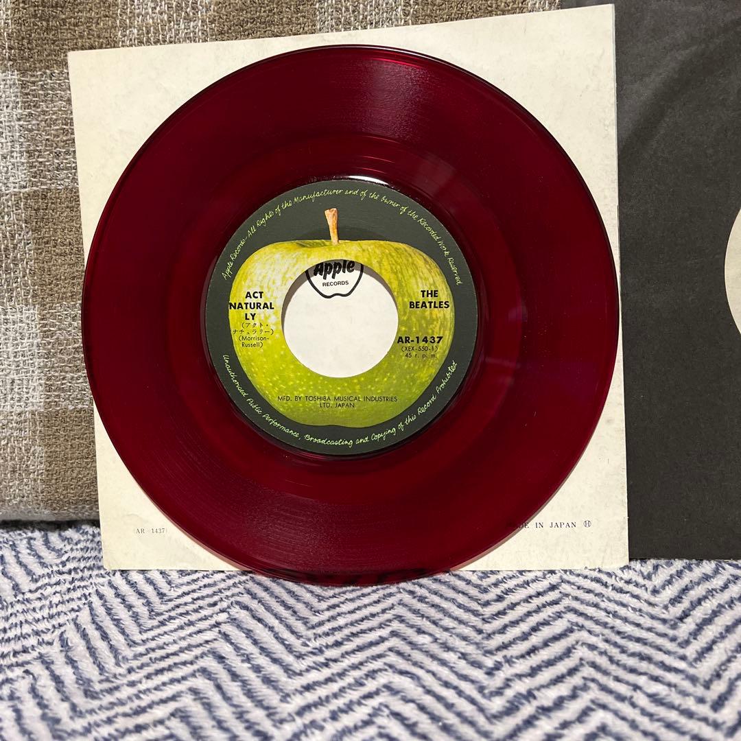 The Beatles Act Naturally & Yesterday Red Vinyl 7" Used | Japansoundstore