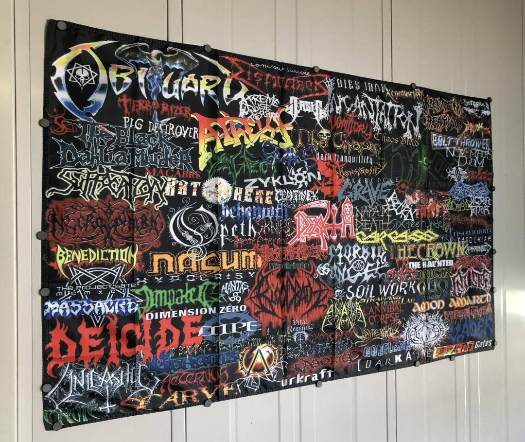 Death Metal Band Logo Wall Tapestry Banner Rock Flag 90cm x 150cm Decor