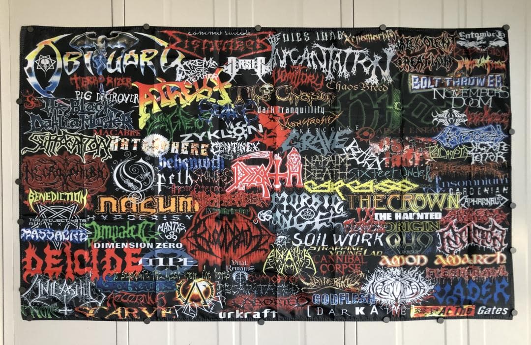 Death Metal Band Logo Wall Tapestry Banner Rock Flag 90cm x 150cm Decor