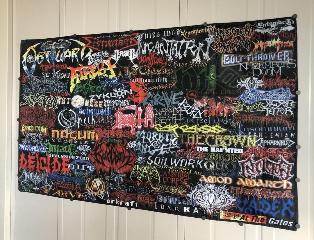 Death Metal Band Logo Wall Tapestry Banner Rock Flag 90cm x 150cm Decor