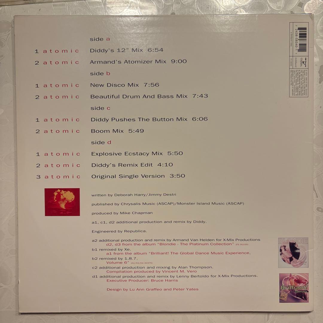 Blondie Atomic 12" Vinyl Record Remixes USED, Black, 12-inch | Japansoundstore