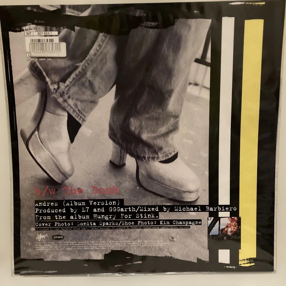 L7 - Andres b/w Bomb - Limited Edition 12" Green Vinyl Record Grunge Rock