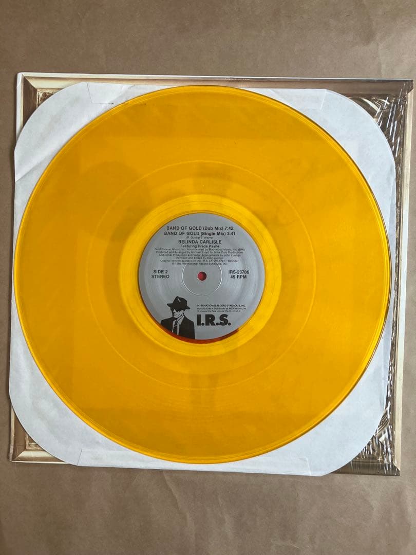 Belinda Carlisle - Band of Gold 12" Vinyl, Limited Edition Gold Color, I.R.S.