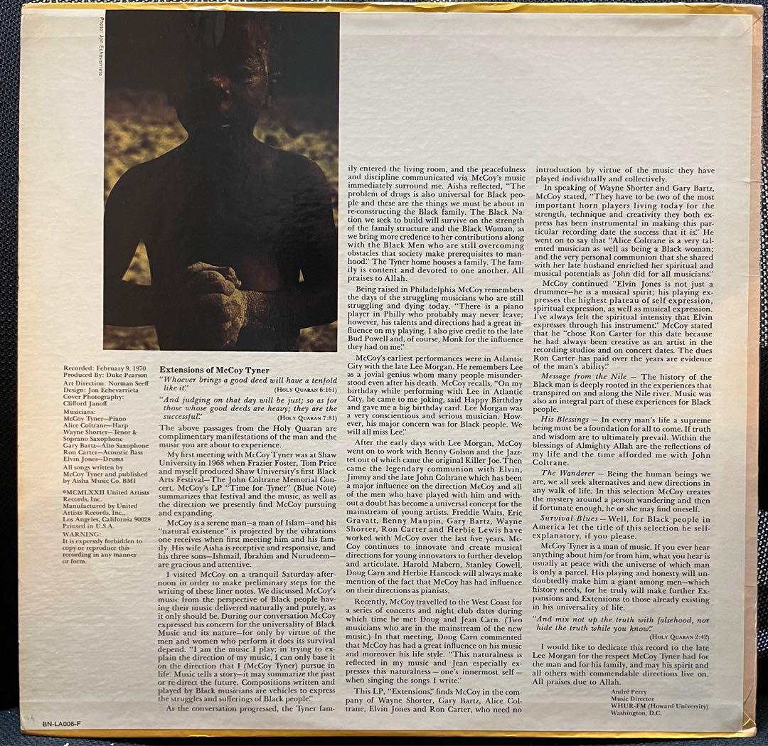 McCoy Tyner - Extensions LP US Original Blue Note BN-LA006-F Spiritual Jazz