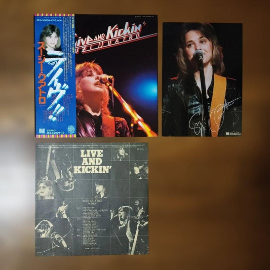 Suzi Quatro - Live And Kickin' 2LP Japan Pressing w/ Obi & Insert