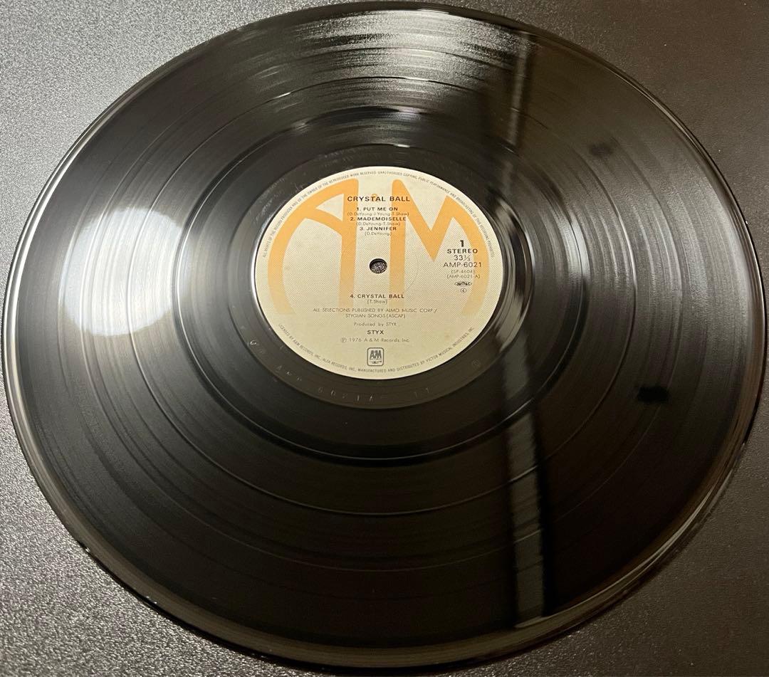 STYX Crystal Ball LP 1979 Japan Pressing A&M AMP-6021 With Black Obi Rock Vinyl