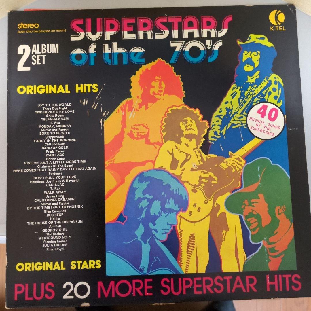 VARIOUS Superstars of the 70s 2LP Set Japan Original 40 Hits w/ Obi Compilation
