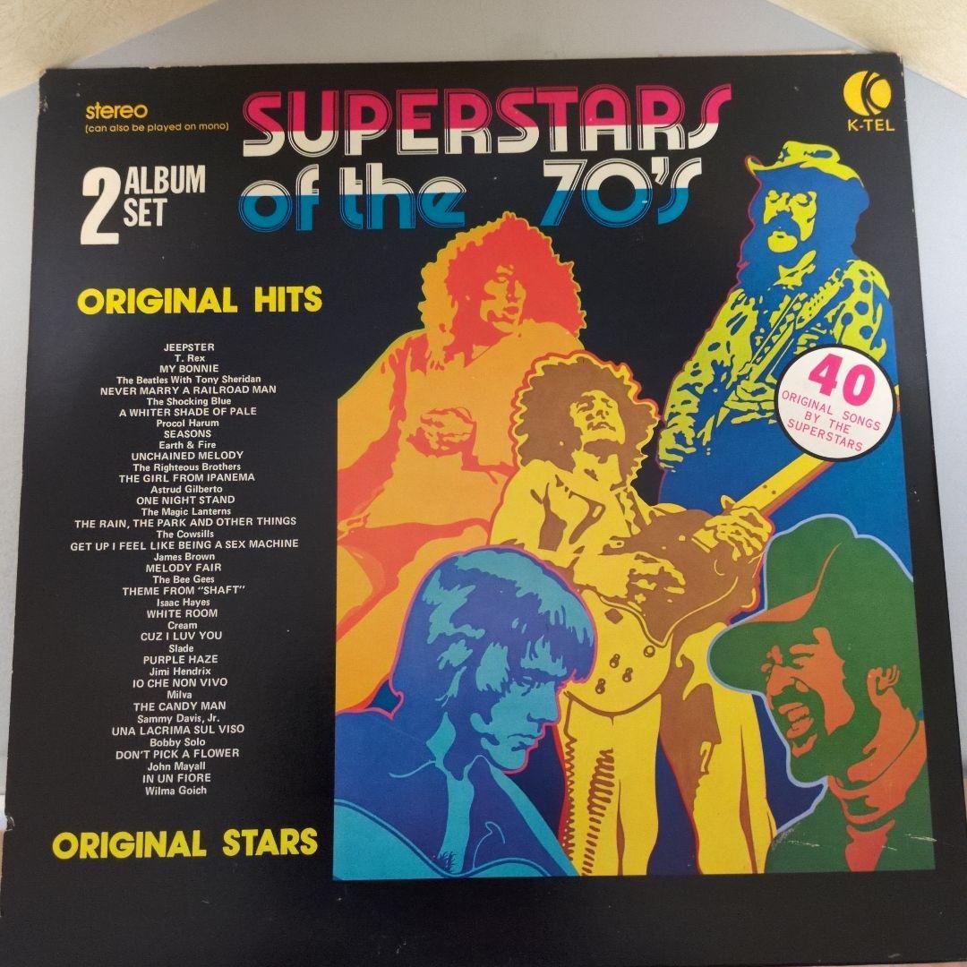 VARIOUS Superstars of the 70s 2LP Set Japan Original 40 Hits w/ Obi Compilation