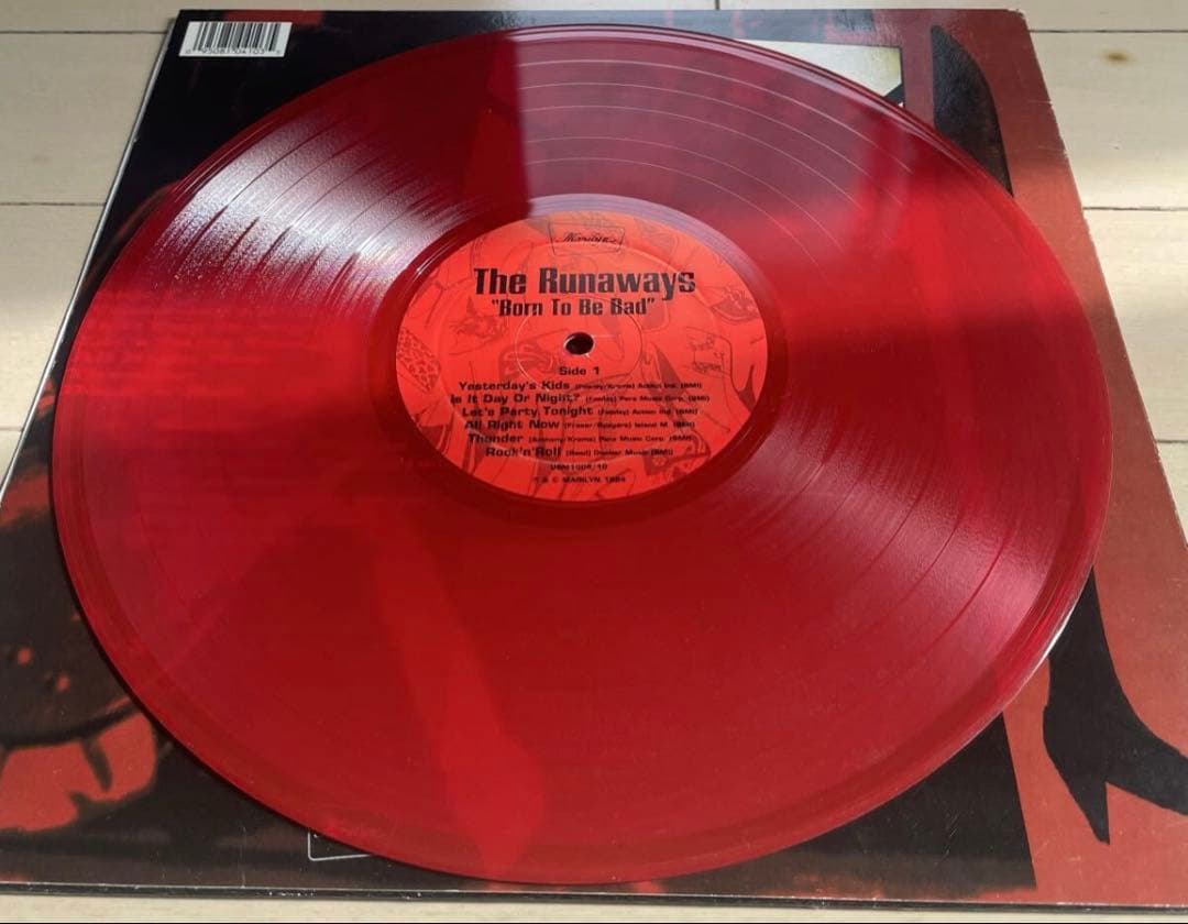 The Runaways Born To Be Bad Vinyl LP Red Colored Vinyl 1975 Demos Kim Fowley