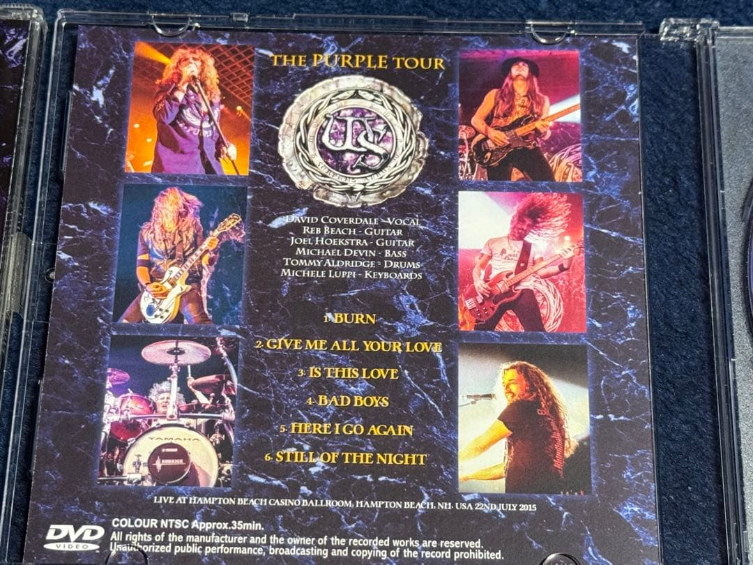 Whitesnake The Purple Tour 2CD+DVD Japan Limited Edition Hampton Beach 2015