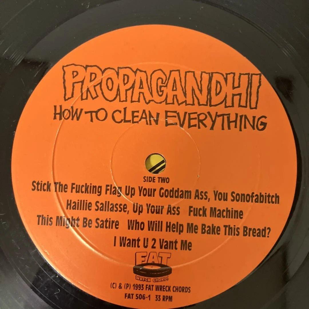 PROPAGANDHI How To Clean Everything LP Fat Wreck Chords 1993 Vinyl Punk Rock