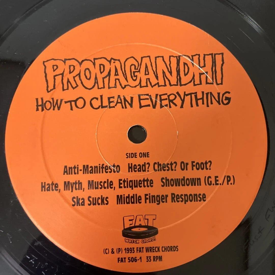 PROPAGANDHI How To Clean Everything LP Fat Wreck Chords 1993 Vinyl Punk Rock
