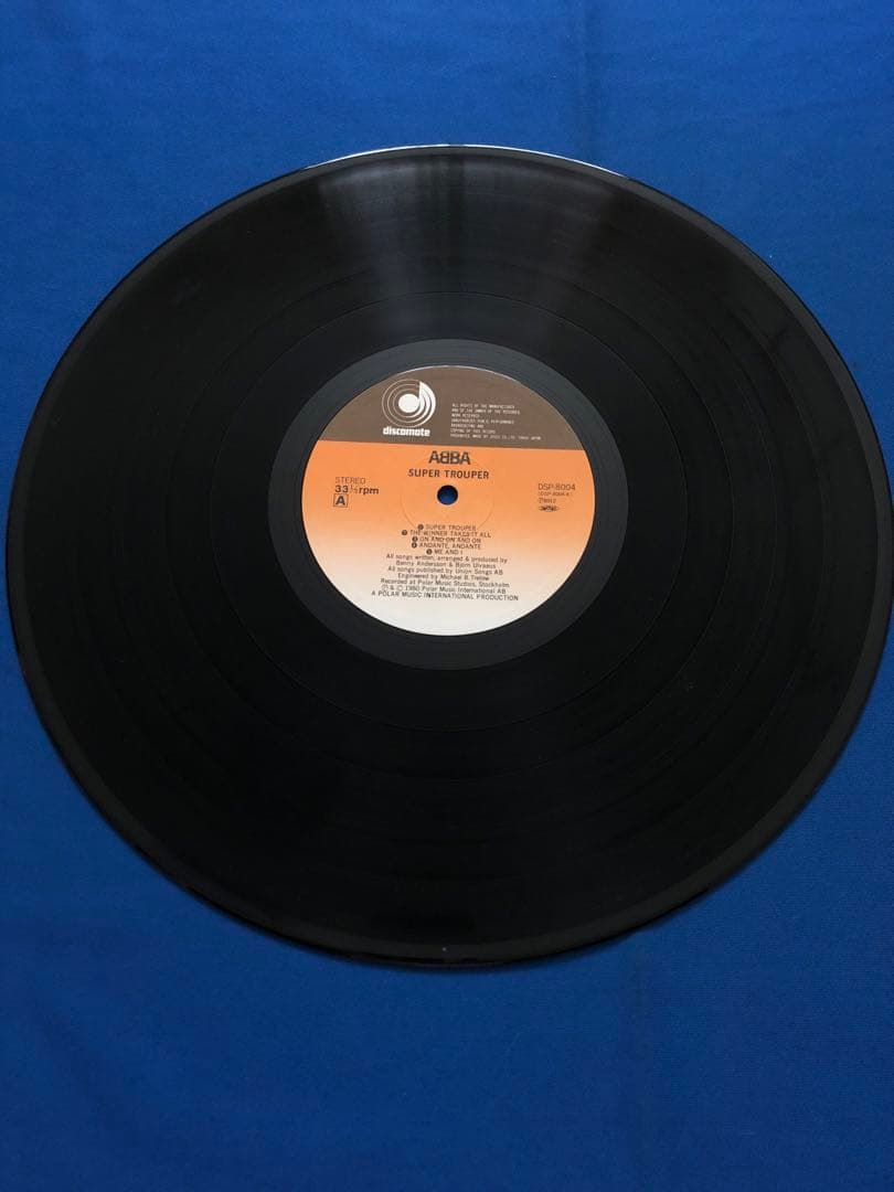 ABBA Super Trouper Vinyl LP Japan Pressing DSP-8004 with Obi and Lyric Sheet