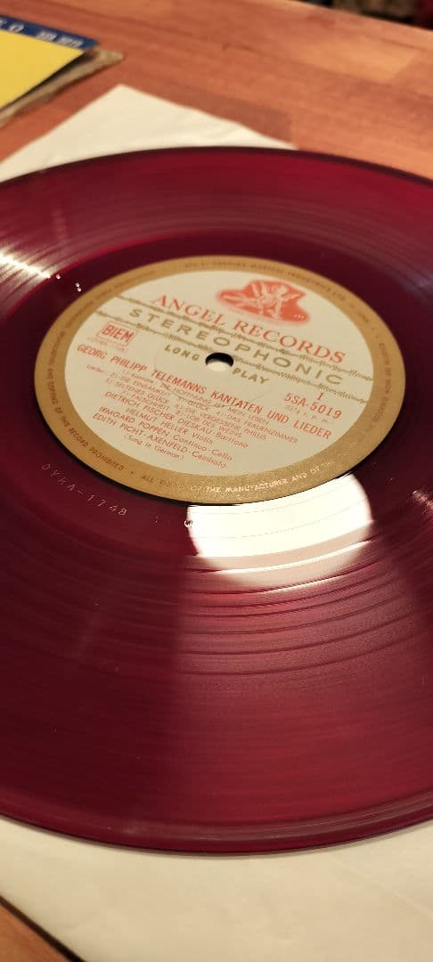 Fischer-Dieskau Telemann LP Red Vinyl with Obi Used Excellent Condition | Japansoundstore