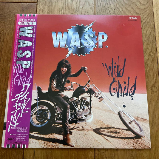 W.A.S.P. Wild Child 12" Single Japan Vinyl Record Obi W.A.S.P. Metal
