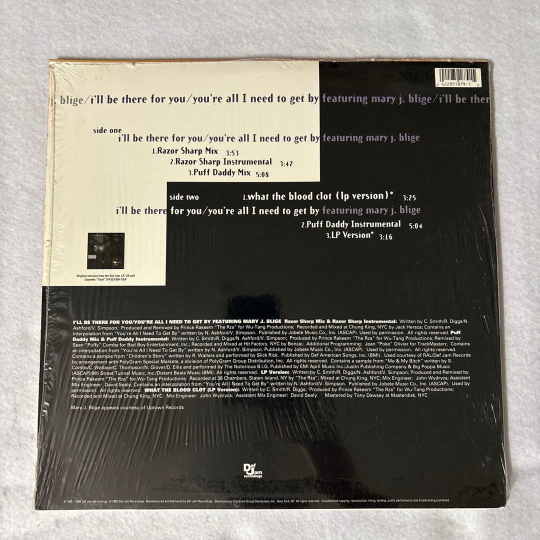 Method Man ft. Mary J. Blige - I'll Be There For You 12" Vinyl Single 1995