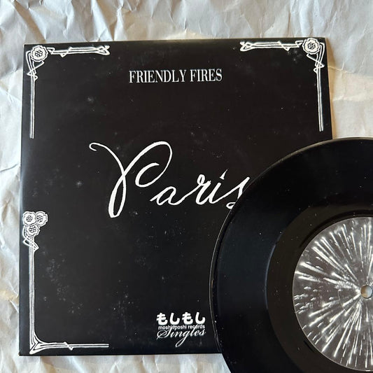 Friendly Fires Paris 7" Single Record Moshi Moshi Black Vinyl Used | Japansoundstore