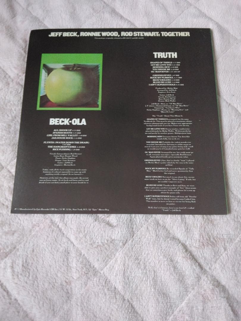 Jeff Beck - Truth & Beck-Ola 2LP Set Epic Records Classic Blues Rock