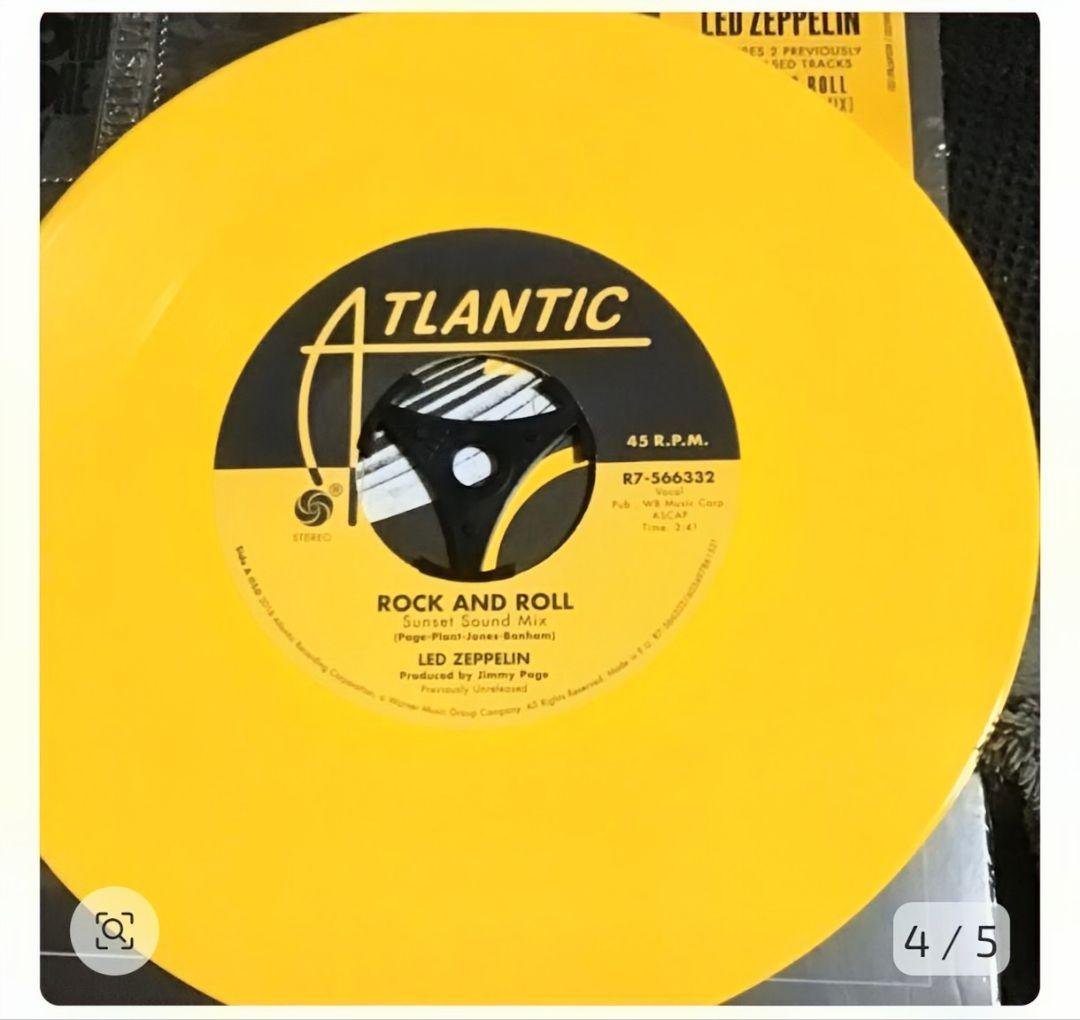 Led Zeppelin Rock And Roll / Friends Vinyl 7-inch Record Store Day 2018 Yellow