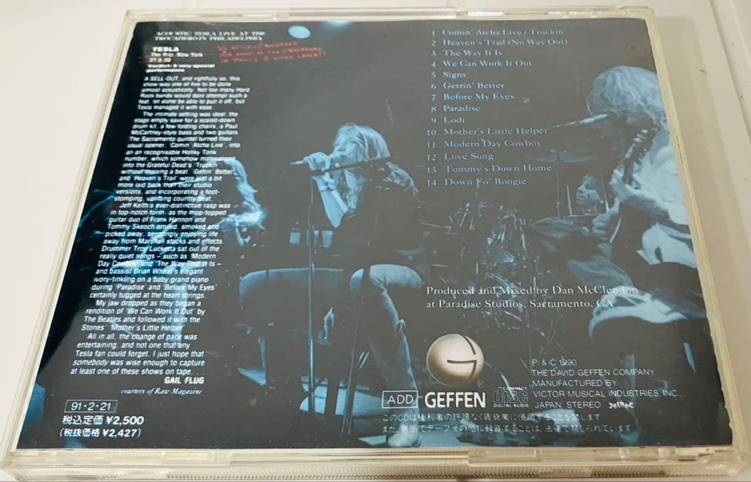 Tesla - Five Man Acoustical Jam CD Japan Press 1991 Import Hard Rock