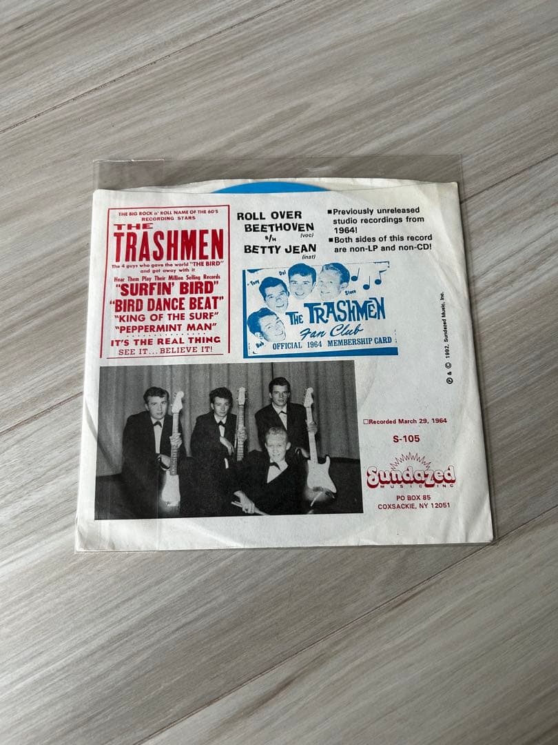 The Trashmen - Roll Over Beethoven / Betty Jean 7-inch Vinyl Blue Wax