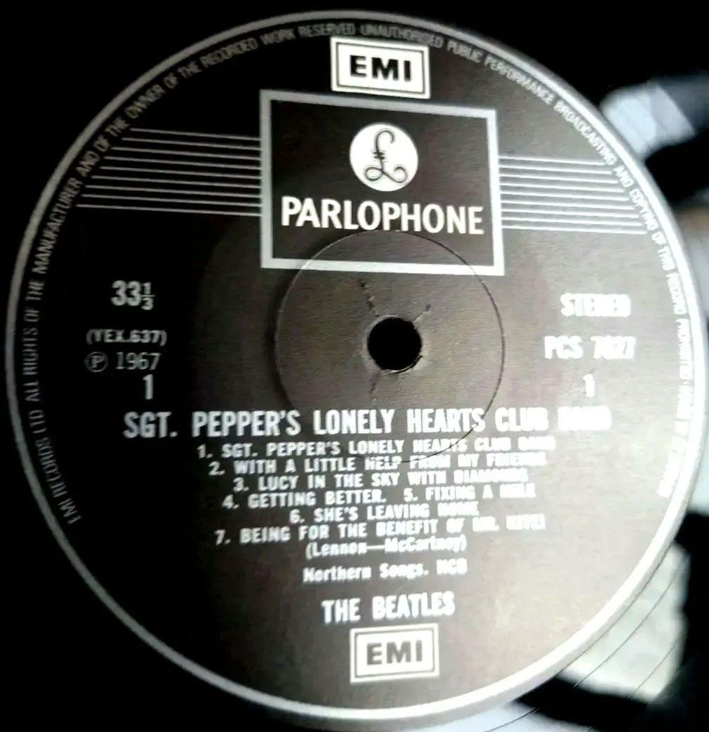 UK Beatles Sgt. Pepper's Lonely Hearts Club 1967 3rd Stereo Vinyl Record, Near M | Japansoundstore