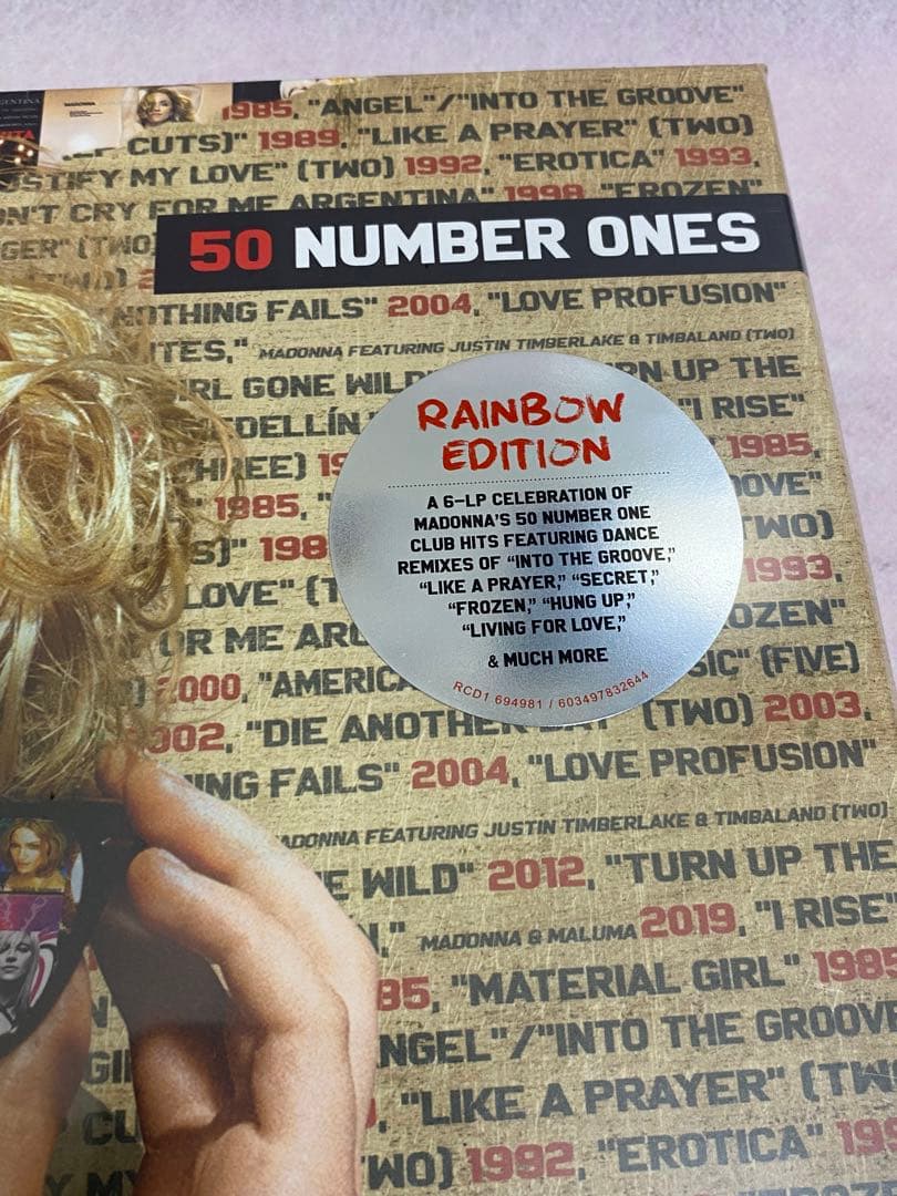 Madonna Finally Enough Love: 50 Number Ones Rainbow Edition 6LP Vinyl Box Set
