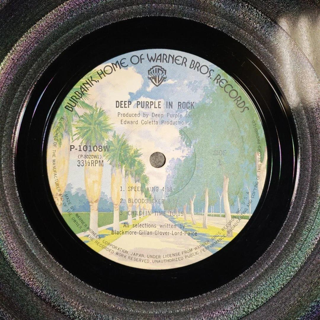 Deep Purple In Rock LP Vinyl Japan 1977 Reissue Warner Pioneer P-10108W Obi