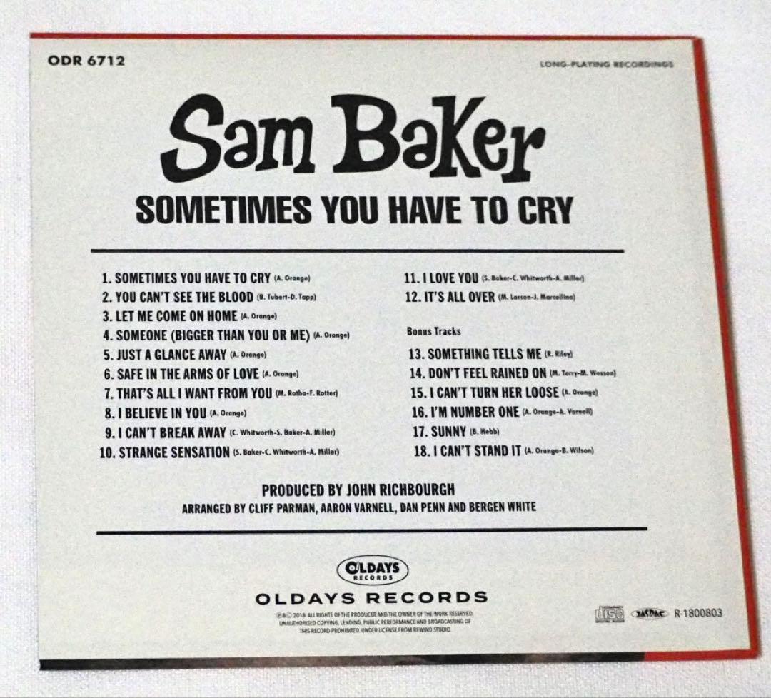 Sam Baker - Sometimes You Have To Cry Japan Press CD OBI Paper Sleeve 2018