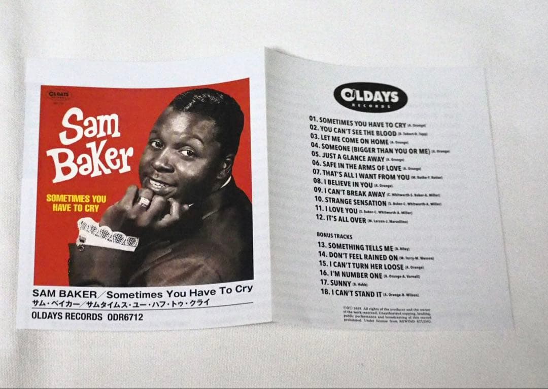 Sam Baker - Sometimes You Have To Cry Japan Press CD OBI Paper Sleeve 2018