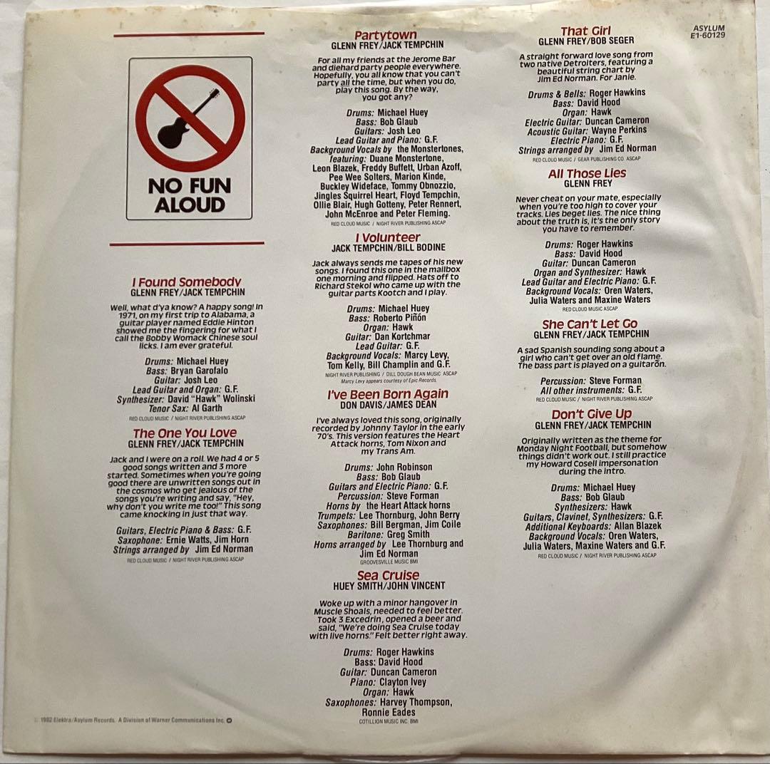 Glenn Frey - No Fun Aloud LP Japan Vinyl Record With Obi Strip
