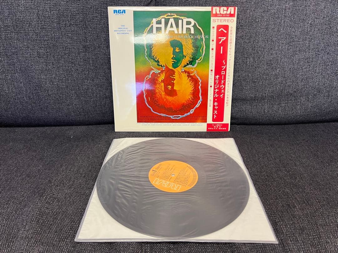 Hair Original Broadway Cast Recording LP Japan Pressing w/ Obi SRA-5152