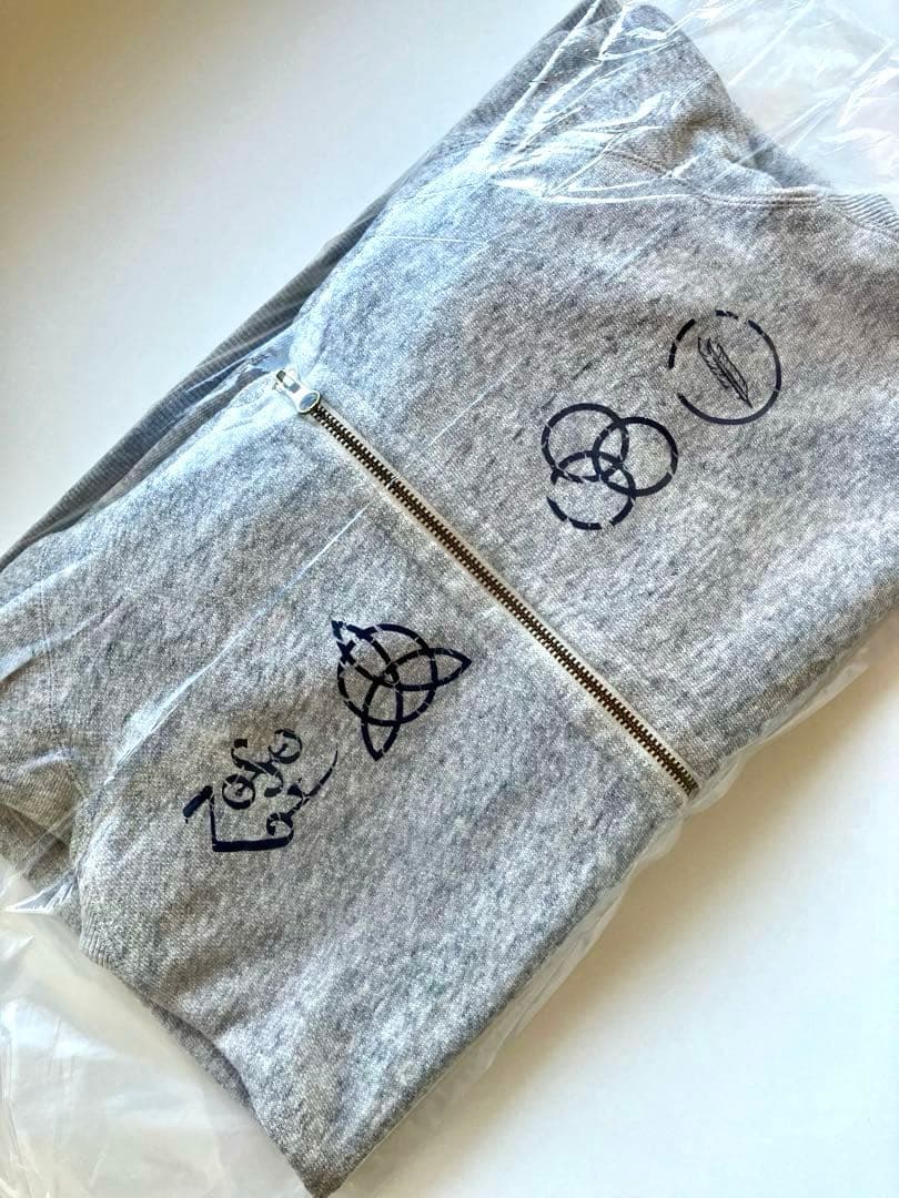 Led Zeppelin Hoodie, US Vintage, Gray, Size M, Zip-Up, Used, Rock Music | Japansoundstore