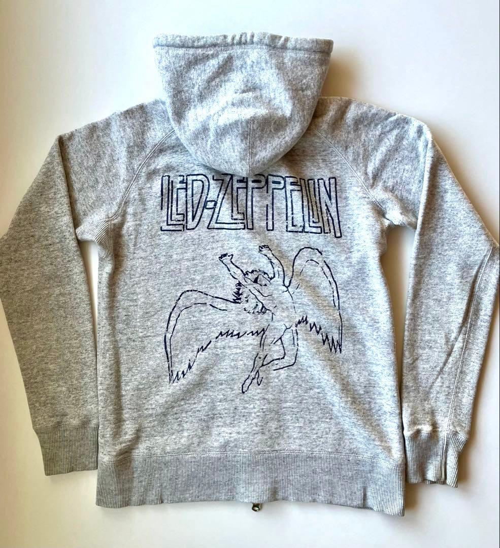 Led Zeppelin Hoodie, US Vintage, Gray, Size M, Zip-Up, Used, Rock Music | Japansoundstore