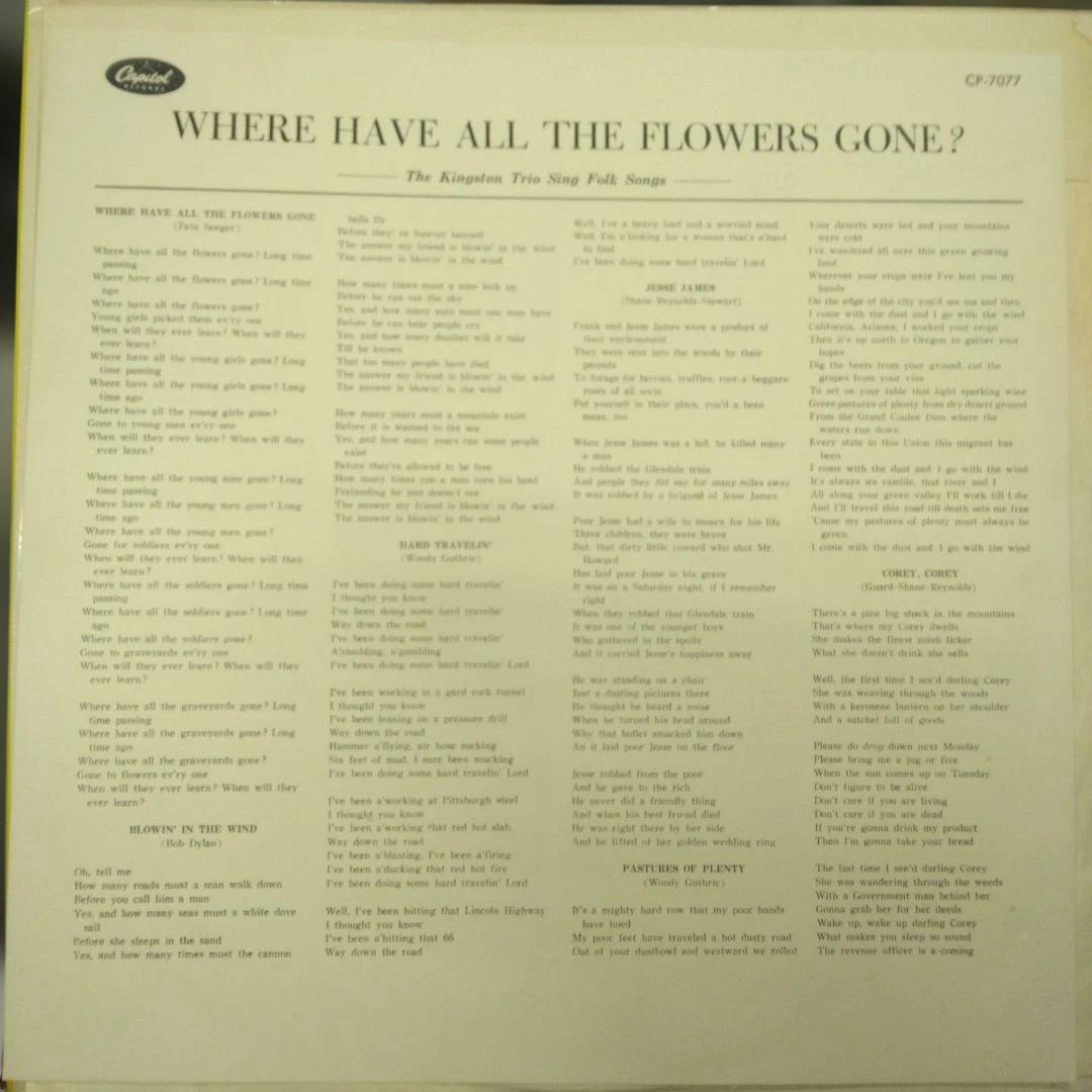 Kingston Trio - Where Have All The Flowers Gone? Rare Japan Red Vinyl LP 1964
