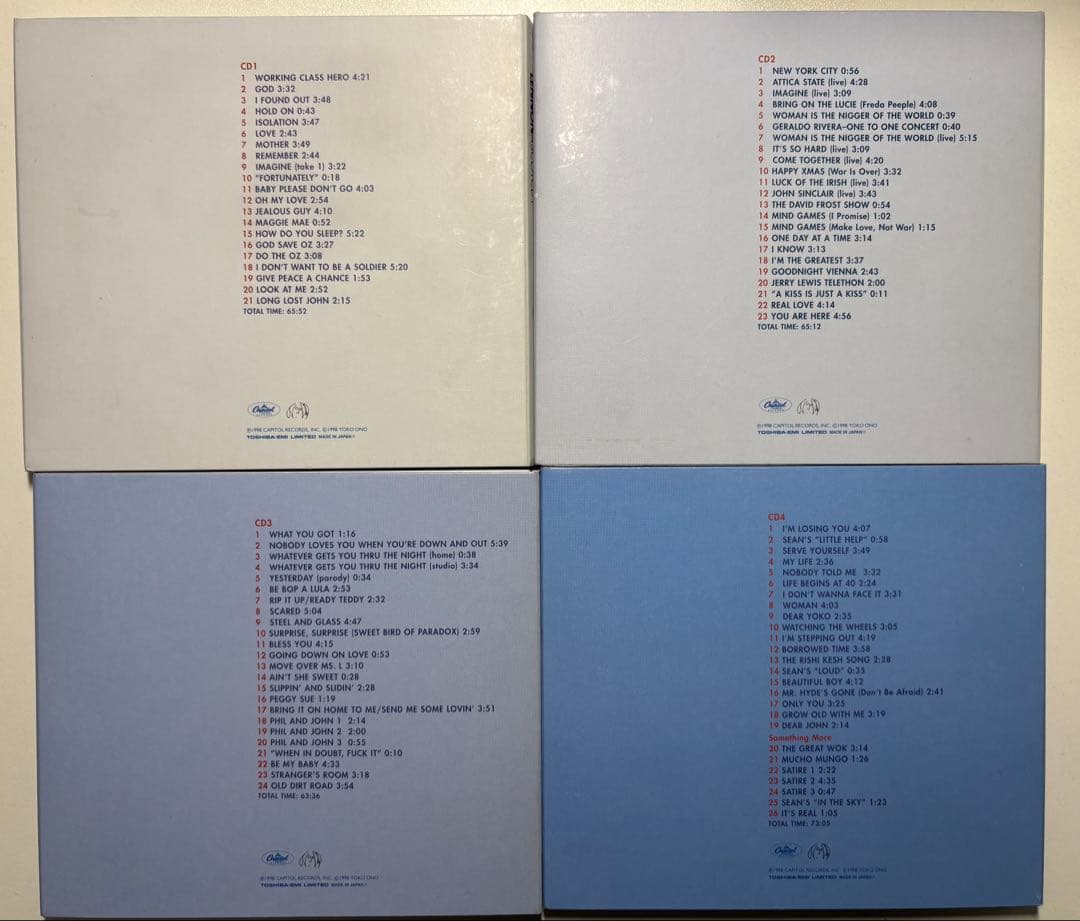 John Lennon - Anthology 4CD Box Set Japan Press 1998 Limited Edition